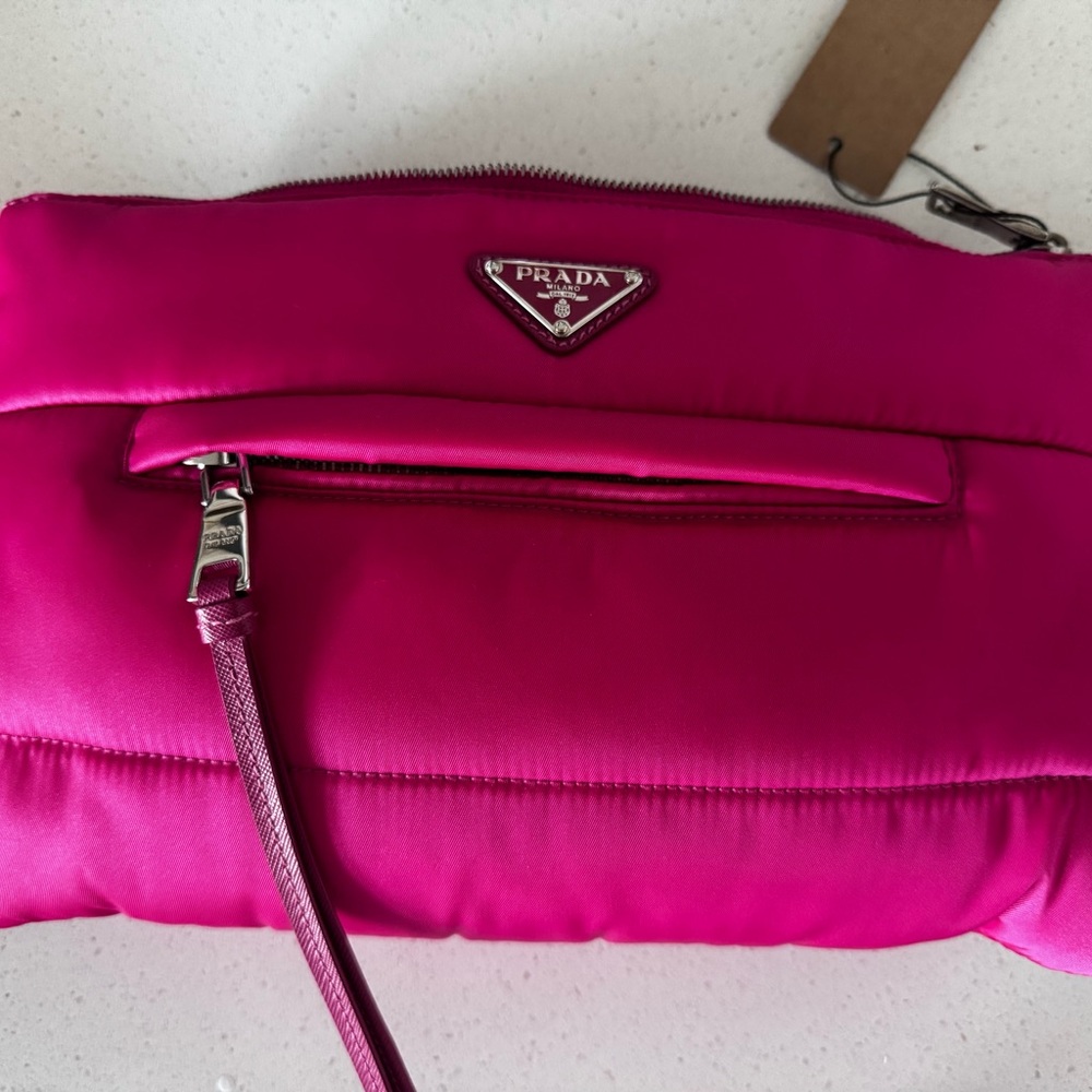 Prada nylon padded clutch
